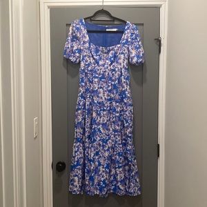 ASTR square neck midi dress size S